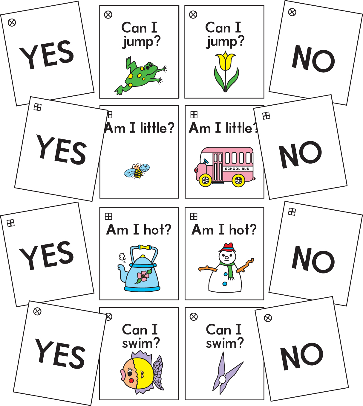 Yes or No Snap Card Game.